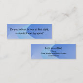 De Visite Mini Prenez la ligne carte d'introduction (Devant / Derrière)