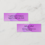 De Visite Mini Prenez la ligne carte d'introduction (Devant / Derrière)