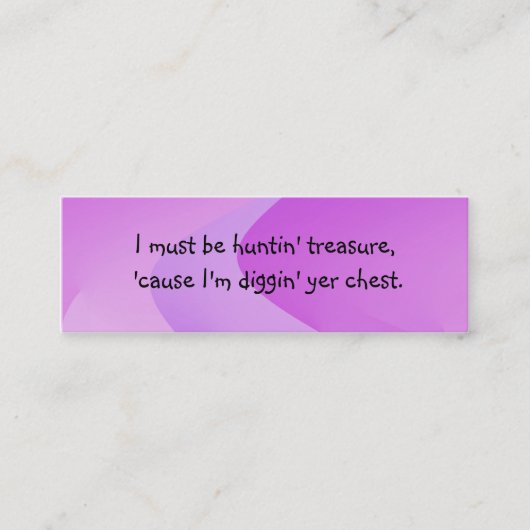 De Visite Mini Prenez la ligne carte d'introduction (Devant)