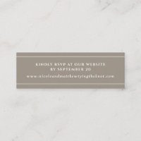 Site web moderne Elegant Sand RSVP \ Carte Registr
