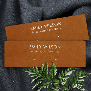 DE VISITE MINI TEXTURE EN CUIR TANÉ ÉTUDIANT CARTE D'AFFICHAGE