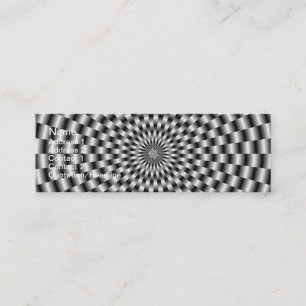De Visite Mini Tissage circulaire en carte monochrome