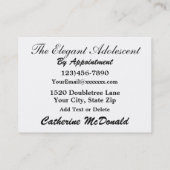 De Visite Mode / Carte à coudre (Dos)