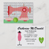 De Visite Mode / Carte Seamstress - SRF (Devant / Derrière)