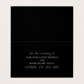 De Visite Moderne, Noir et Argent Changer la carte Date (Intérieur déplié)