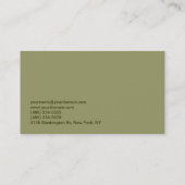 De Visite Monogramme Script maquillage beige Artiste Carte d (Dos)