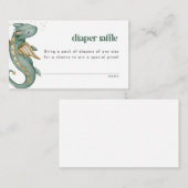 De Visite Mythique Dragon Diaper Carte Raffle pour Baby show (Devant / Derrière)