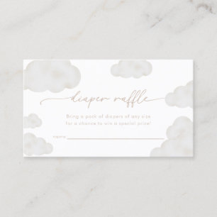 De Visite Oh Baby Beige Cloud Baby shower Déchets Carte Raff
