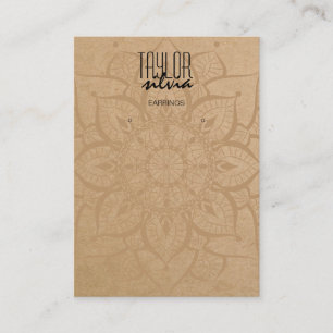 De Visite papier artisanal mandala Carte d'affichage à oreil