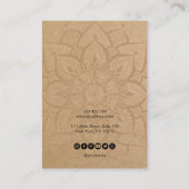 De Visite papier artisanal mandala Carte d'affichage à oreil (Dos)