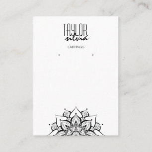 De Visite papier artisanal mandala Carte d'affichage à oreil