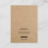 De Visite Papier artisanal simple Elevage Carte d'affichage  (Dos)