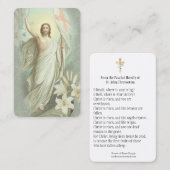 De Visite Pâques prière religieuse Paschal Carte Sainte (Devant / Derrière)