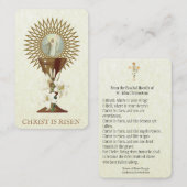 De Visite Pâques prière religieuse Paschal Carte Sainte (Devant / Derrière)