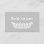 De Visite Parfait Blanc Sourire Simple Gris Carte dentaire (Devant)