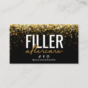 De Visite Parties scintillant Gold Filler Instruction carte 