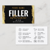 De Visite Parties scintillant Gold Filler Instruction carte  (Devant / Derrière)