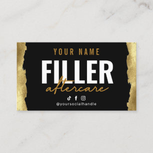 De Visite Parties scintillant Gold Filler Instruction carte