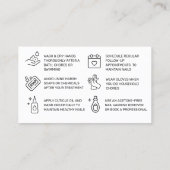 De Visite Parties scintillant Gold Nails Instruction Carte d (Dos)