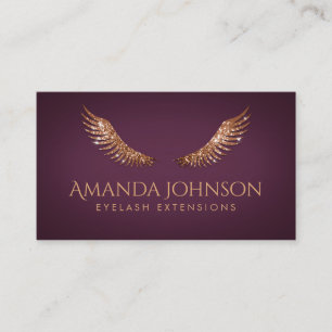 De Visite Parties scintillant Lashes Gold Wings Carte couleu