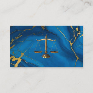 De Visite Parties scintillant or chic en marbre bleu carte d