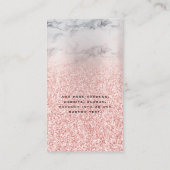 De Visite Parties scintillant or Rose en marbre d'or Carte (Dos)