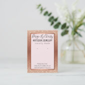 De Visite Parties scintillant Rose En Or Et Carte D'Affichag (Debout devant)