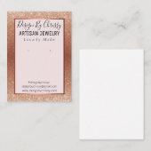 De Visite Parties scintillant Rose En Or Et Carte D'Affichag (Devant / Derrière)