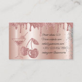 De Visite Parties scintillant rose privée Bartender Carte d (Dos)