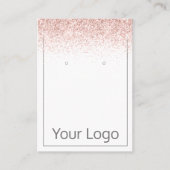 De Visite Parties scintillant rose Votre Logo Écouter Carte (Devant)