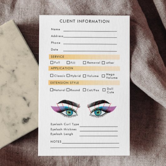 De Visite Pastel Holographic Eyelash Extensions Carte
