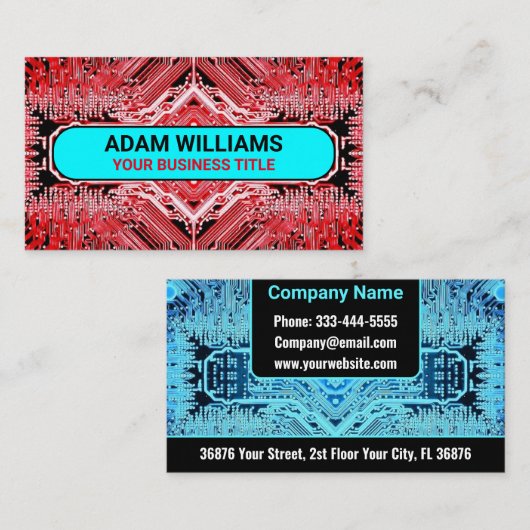 De Visite (PCB) Carte à circuit imprimé (ordinateur électron (Devant / Derrière)