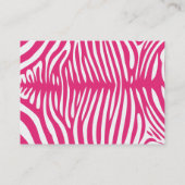De Visite Peau Zebra classique sur n'importe quelle carte co (Dos)
