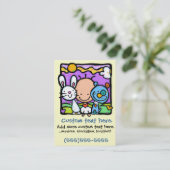 De Visite Petit bébé et sa petite carte d'Animal-Childcare (Debout devant)