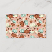 De Visite Petite fille Citrouille Baby shower Déchets Carte (Dos)