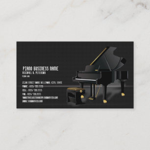 De Visite Piano noir moderne - Carte simple d'affaires*