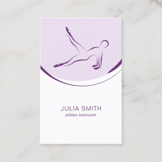 De Visite Pilates carte instructeur avec deux pilates pose (Devant)