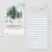 De Visite Pine Trees Baby shower Déchets Carte Raffle (Devant / Derrière)