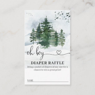 De Visite Pine Trees Baby shower Déchets Carte Raffle