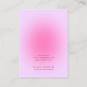 De Visite Pink Aura Moderne Élégant Boucles d'oreilles Carte (Dos)