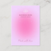 De Visite Pink Aura Moderne Élégant Boucles d'oreilles Carte (Devant)