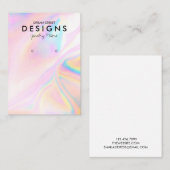 De Visite Pink Faux Holographique Carte d'affichage tendance (Devant / Derrière)