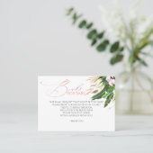 De Visite Pink Orchids Palm Feuille Baboks Demande Carte (Debout devant)