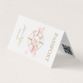 De Visite Pink Travel Agent Passport Carte du monde Insérer  (Devant)