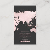 De Visite PixDezines, une carte globale/rose pâle (Dos)