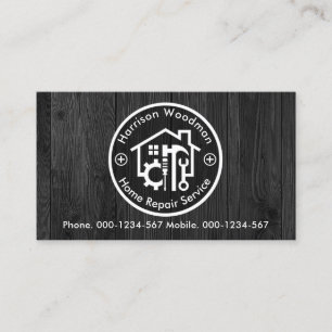De Visite Poignée en bois noir Outils Carte circulaire