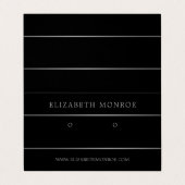 De Visite Porte-oreille en lin argent, Carte d'affichage bij (Extérieur déplié)