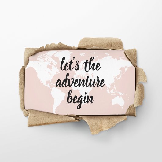 De Visite Positive rose Commençons l'aventure Carte du Monde