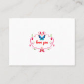 De Visite Poster pour une carte qui dit que je vous aime (Dos)