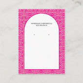 De Visite Présentoir Carte Moderne Rose Fuchsia pour Boucles (Devant)